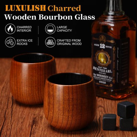 Interior carbonizado del vaso LUXULISH, realza notas ahumadas.