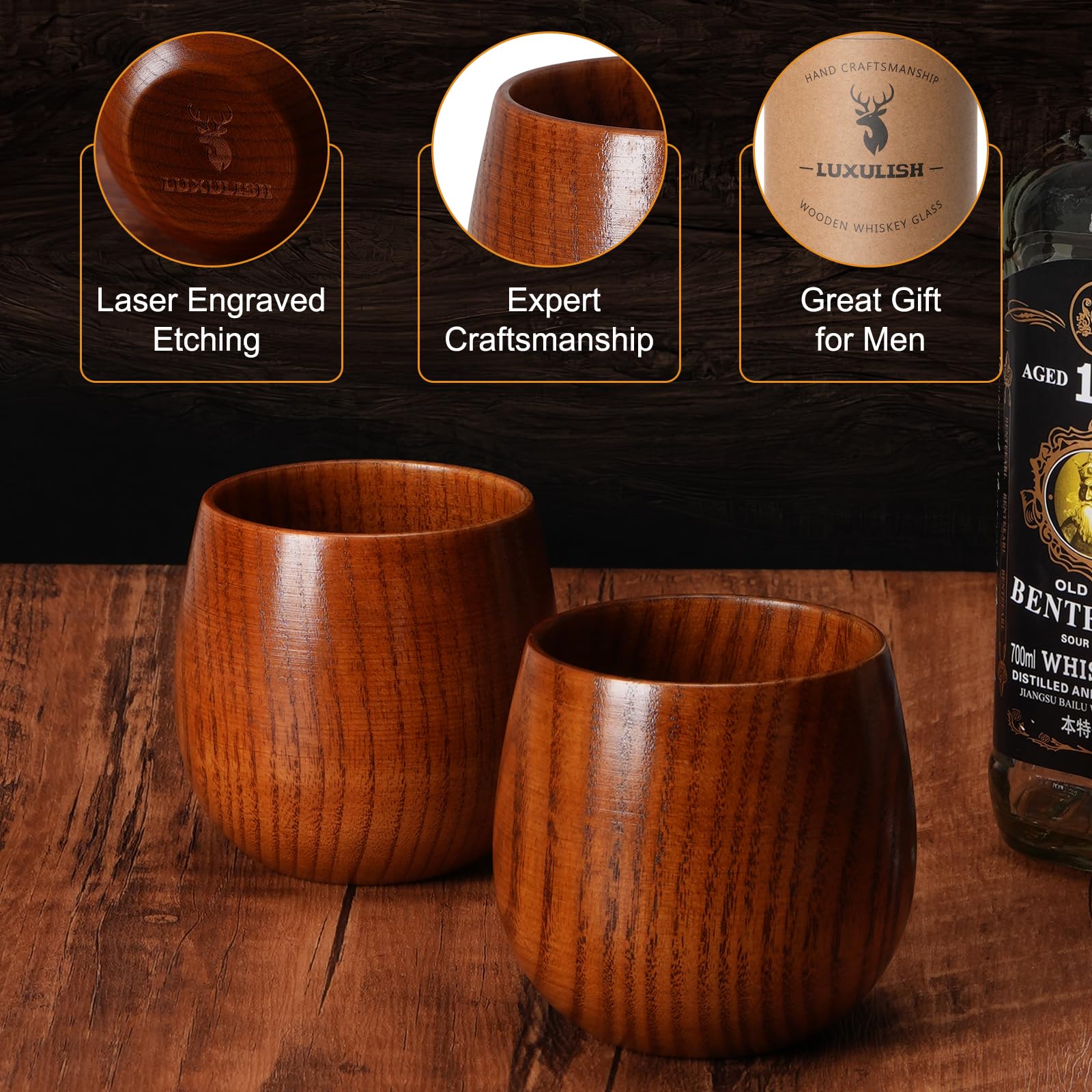 Vaso LUXULISH regalo ideal para hombre en caja vintage