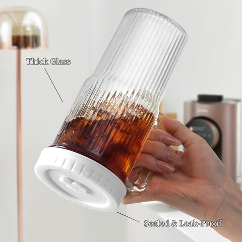 Juego de 4 vasos de cristal Luxulish, ideal para servir en casa