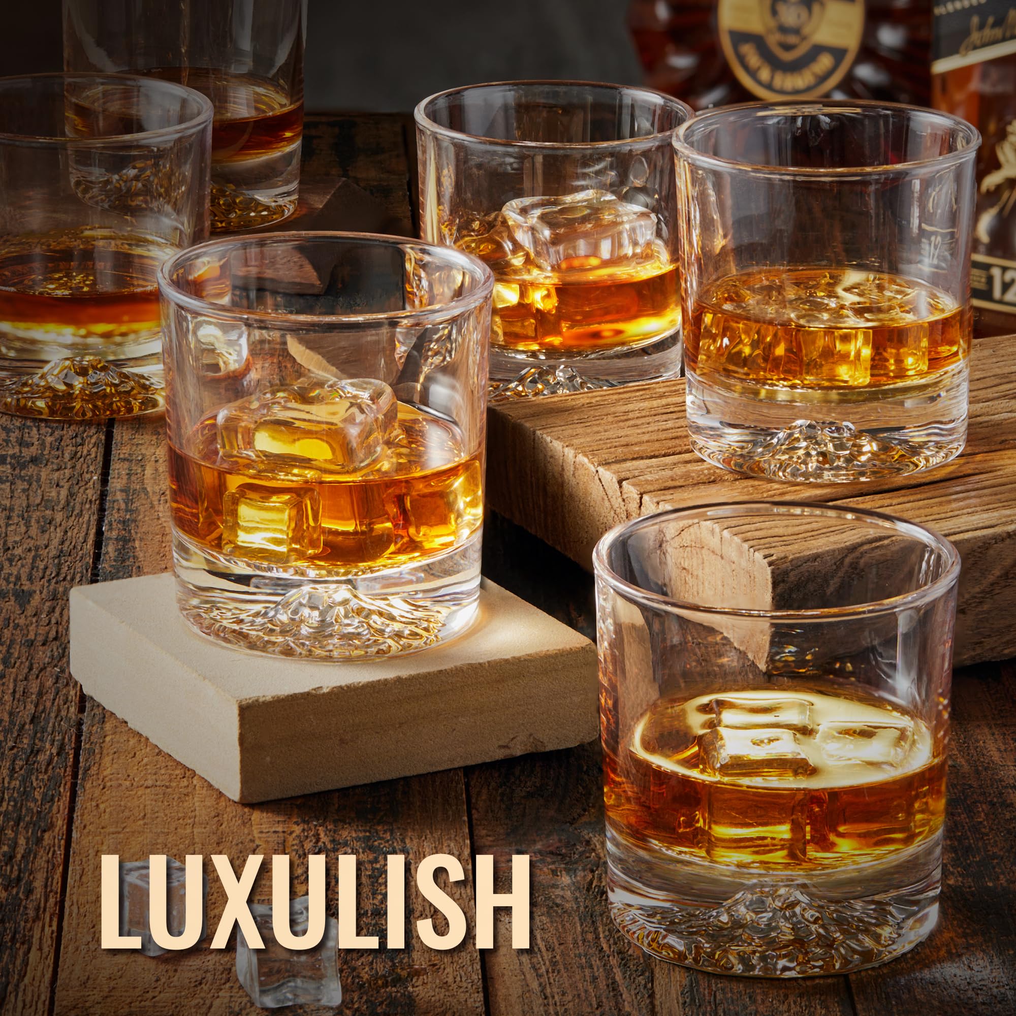 Regalo perfecto LUXULISH para aficionados al whisky, en caja elegante.