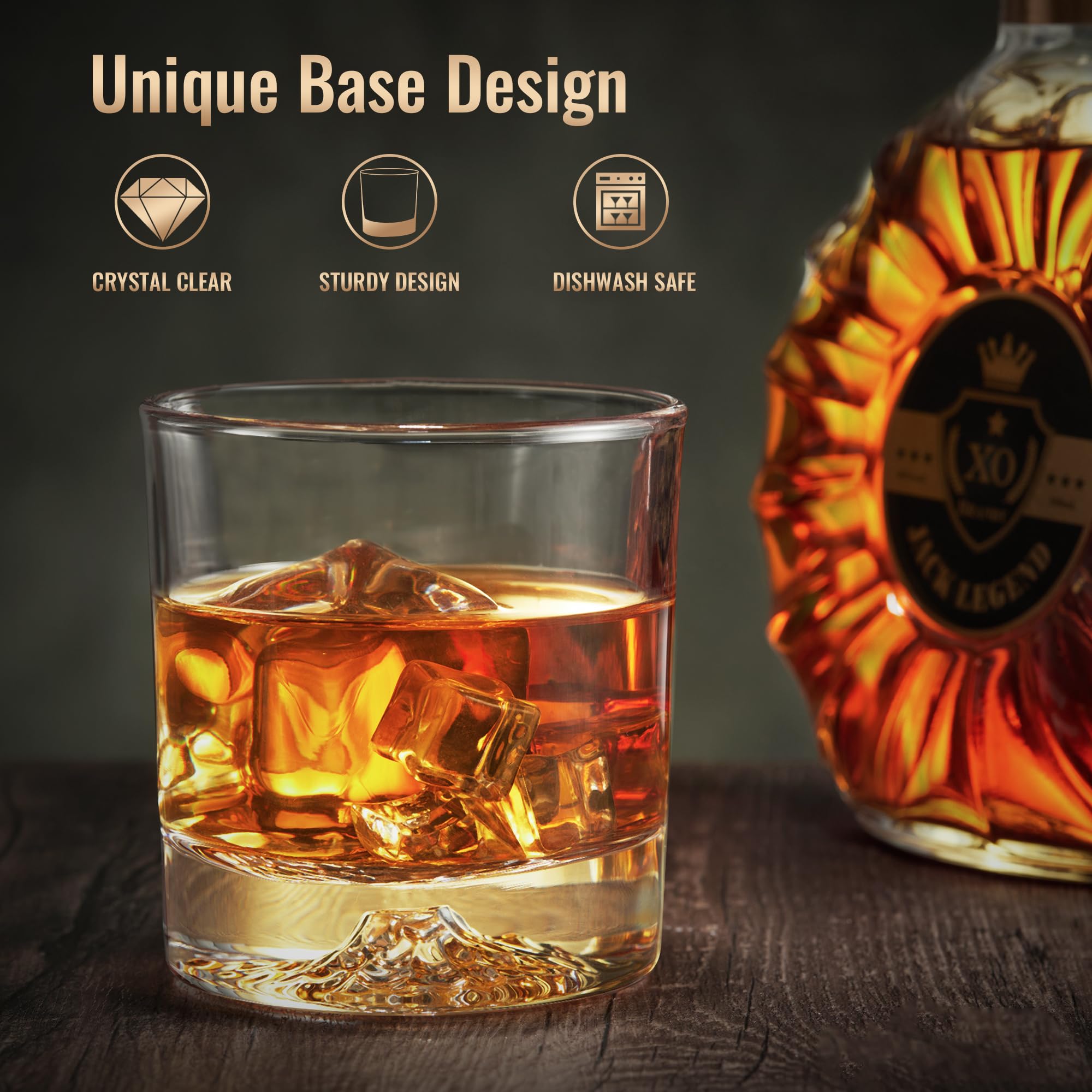 Conjunto de 6 vasos LUXULISH, regalo premium para amantes del whisky.