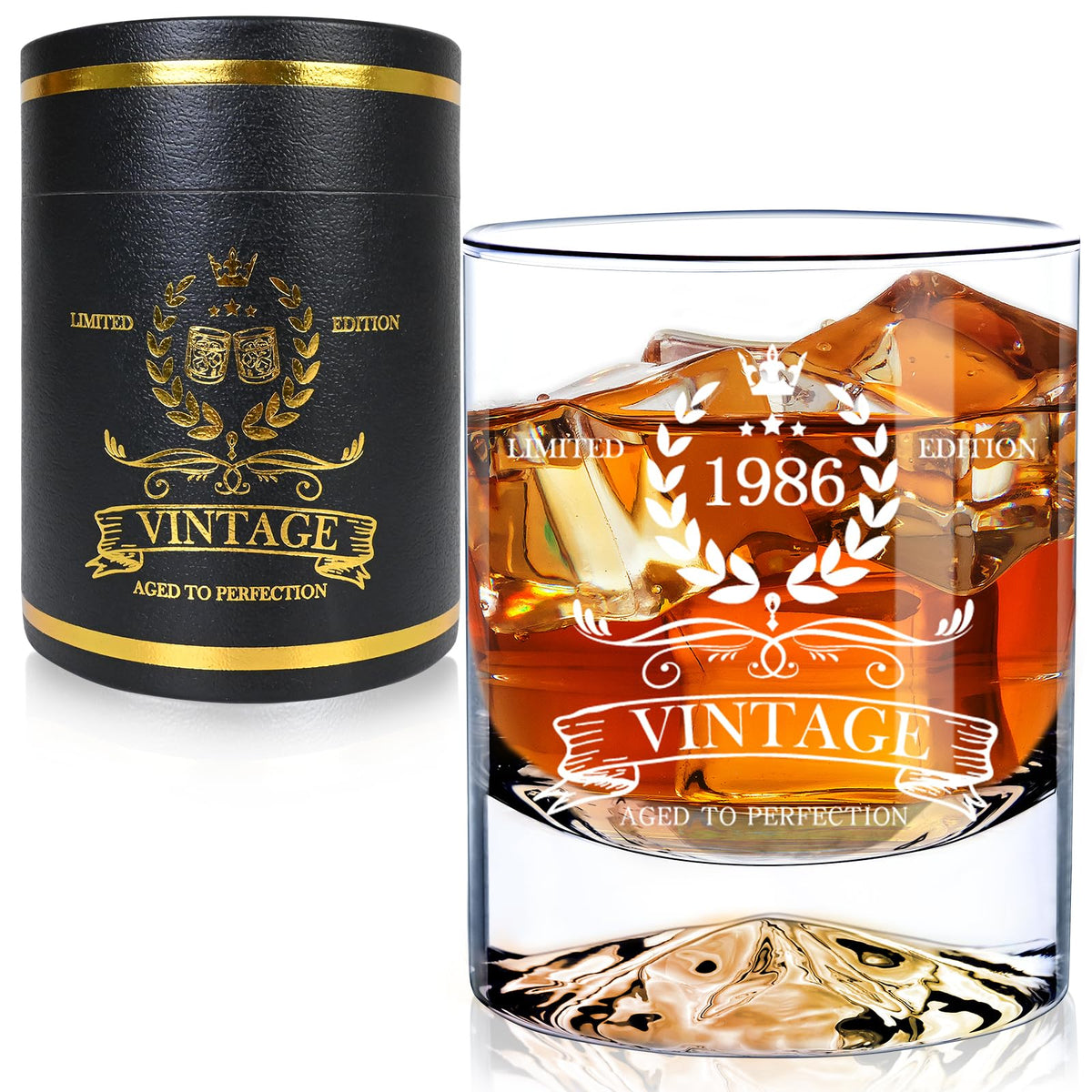 Vaso Luxulish 12oz con base elevada realza color y elegancia del whisky