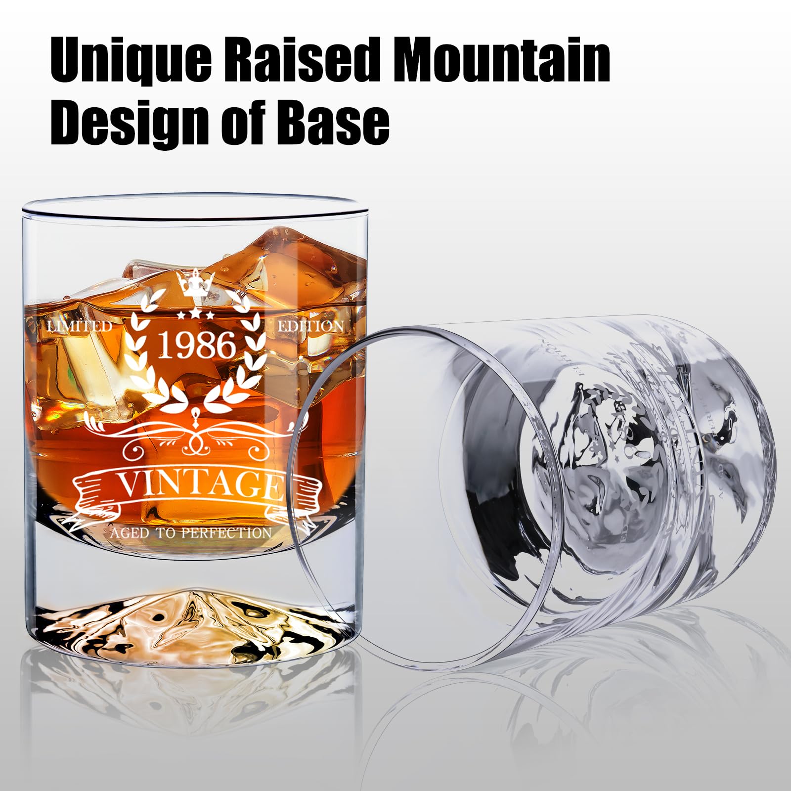 Vaso Luxulish 12oz con grabado 1986 para regalo personalizado