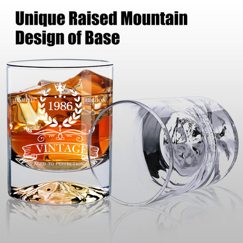 Vaso Luxulish 12oz con grabado 1986 para regalo personalizado