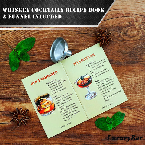 LuxuryBar caja regalo con guía de cócteles para casa
