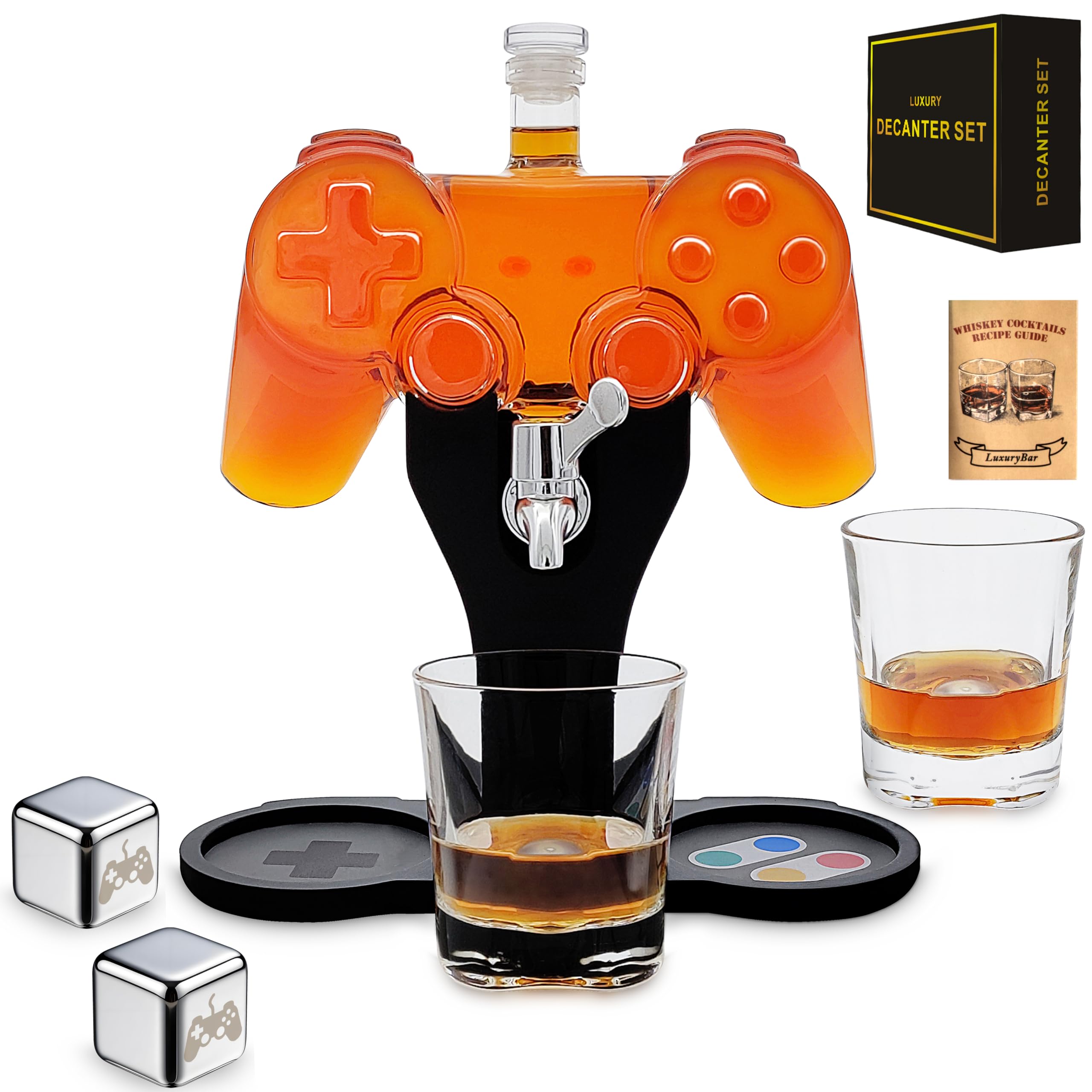 LuxuryBar Game: decantador con control de juego para verter con estilo.