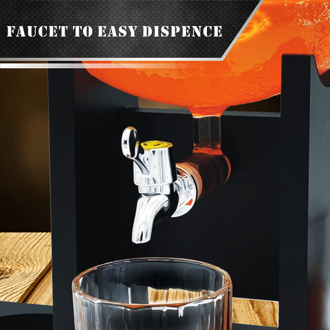 LuxuryBar decantador de 47 oz para dos botellas, capacidad para reuniones