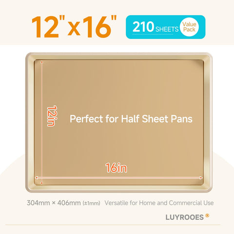 LUYROOES papel para bandejas de media hoja compatible con hornos.