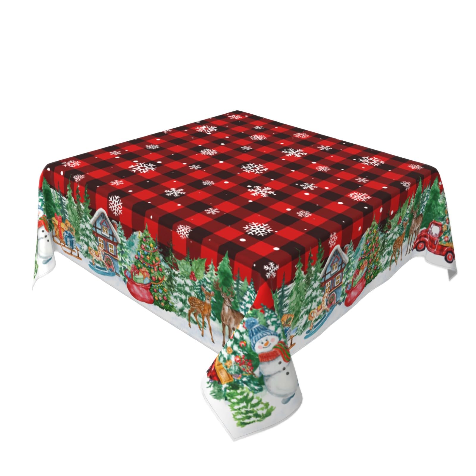 Mantel Lvhompro navidad con renos estampados para cenas navideñas.