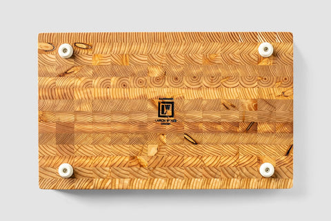 LW HANDMADE LARCH WOOD CANADA superficie grano en extremo suave para cuchillos