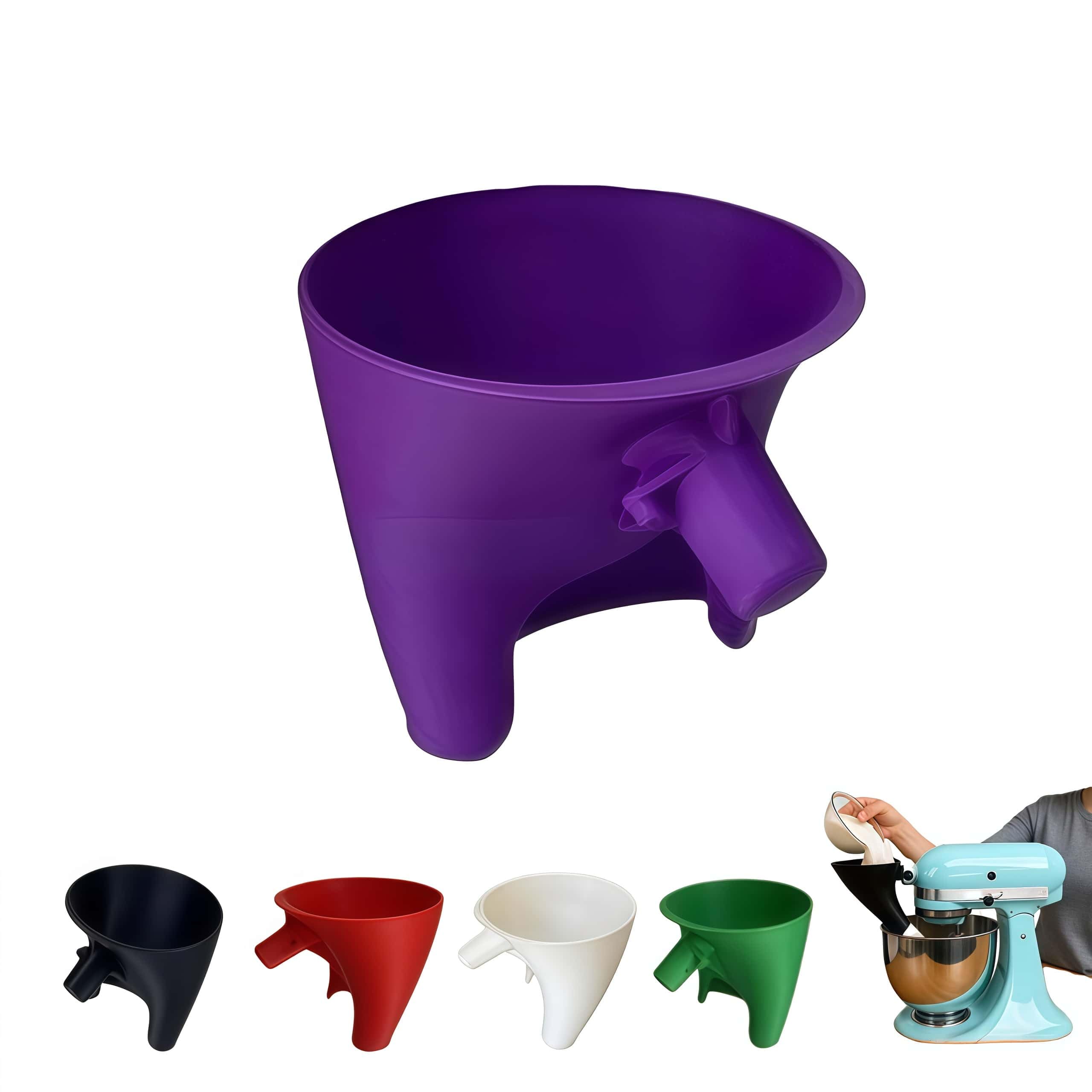LWOGD embudo de harina para KitchenAid, vertido limpio y sin derrames.