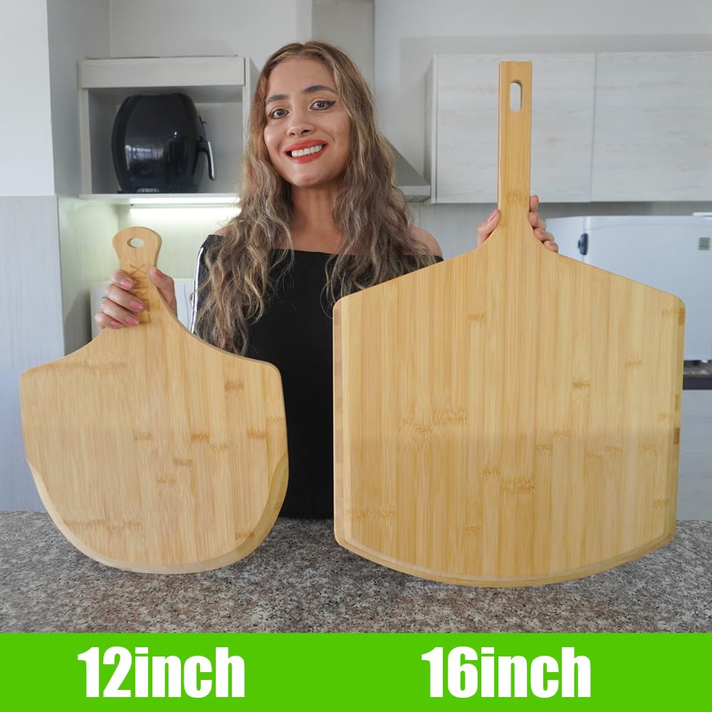 LX LERMX borde biselado facilita deslizarse bajo pizzas.
