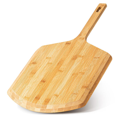 LX LERMX Paleta para pizza de bambú de 16 pulgadas, superficie suave para masa sin pegar.