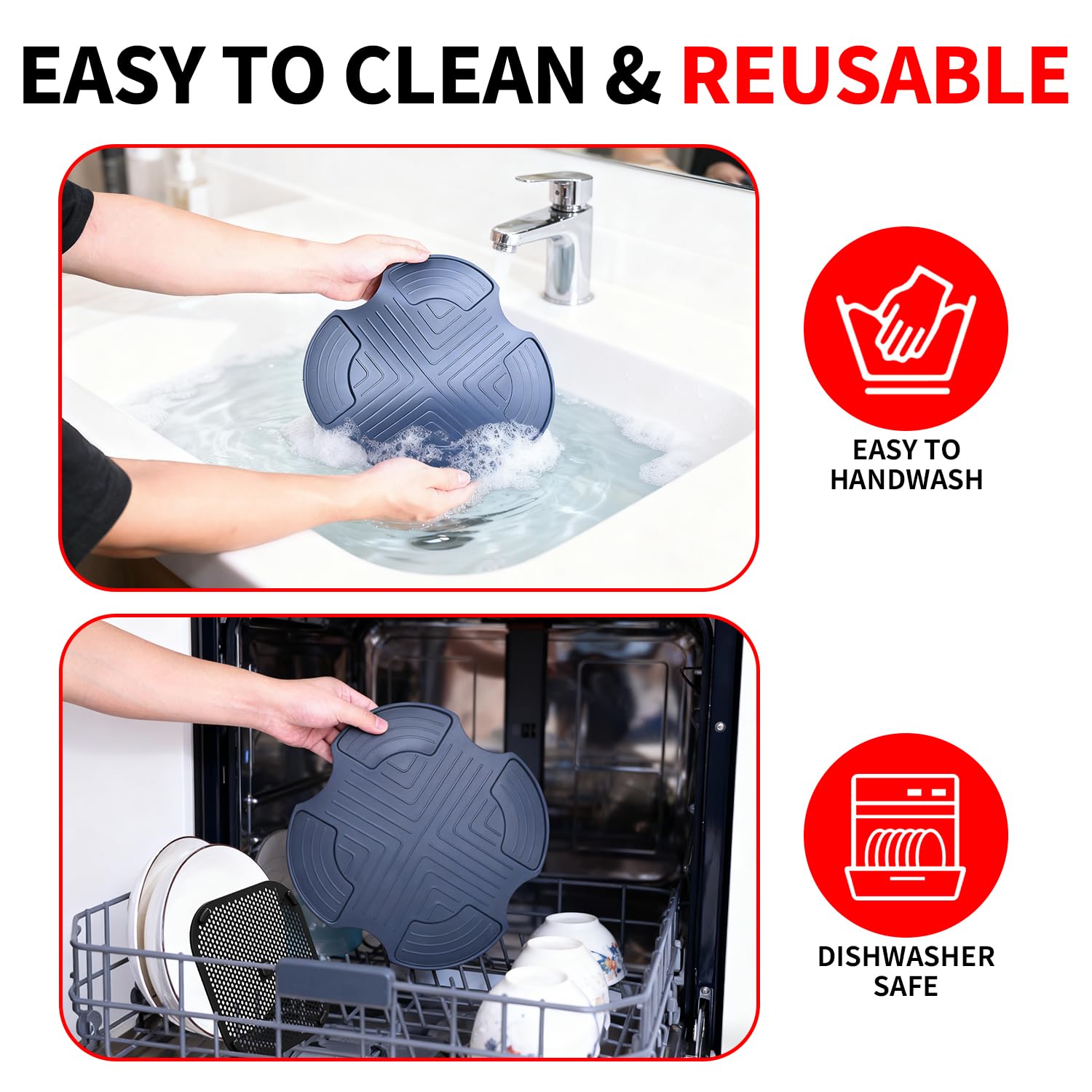 Protección de encimera con almohadilla de calor de silicona LxueLxic.