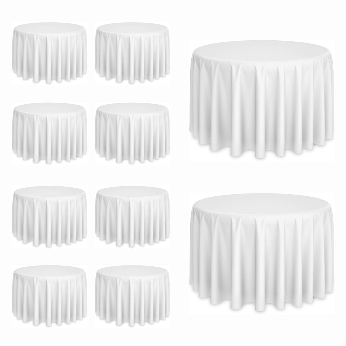 Mantel redondo blanco de Lxztayuk para cenas elegantes y fácil protección de la mesa