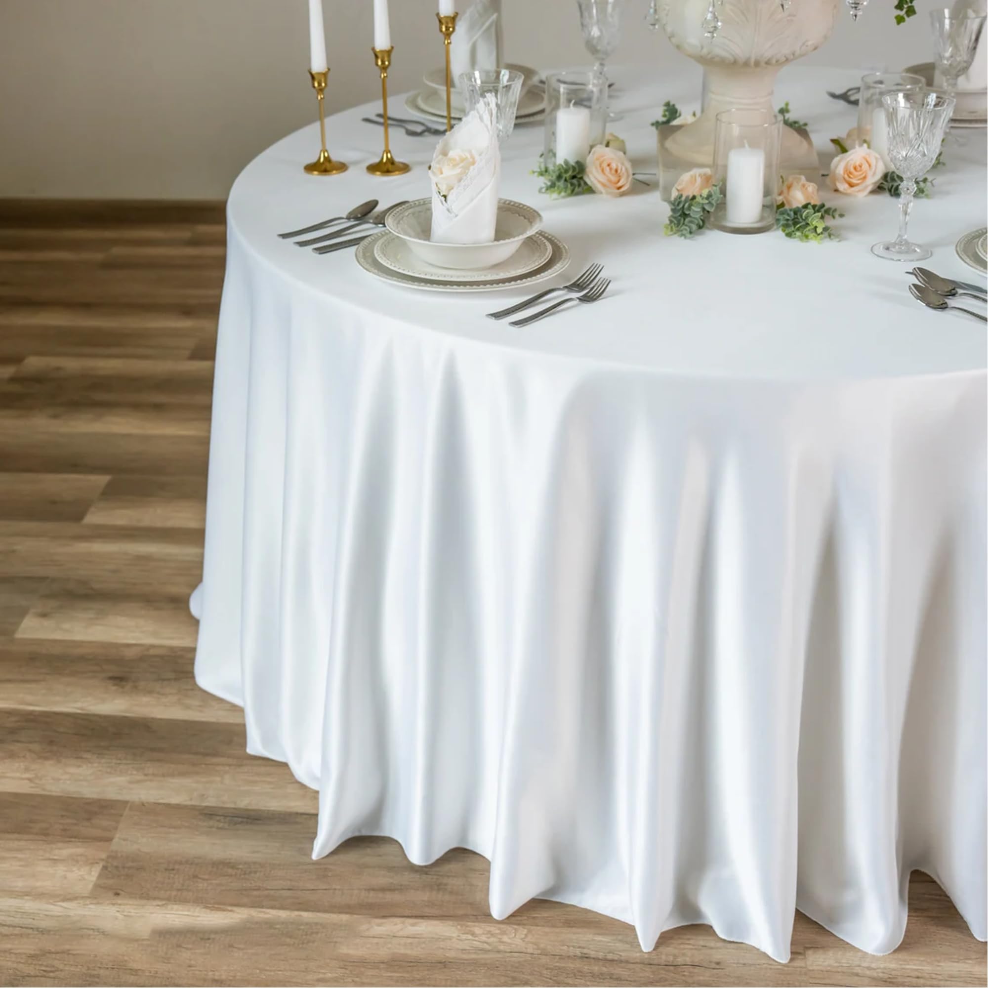 Mantel blanco de Lxztayuk 120 pulgadas para buffets y estilo