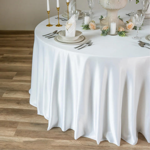 Mantel blanco de Lxztayuk 120 pulgadas para buffets y estilo
