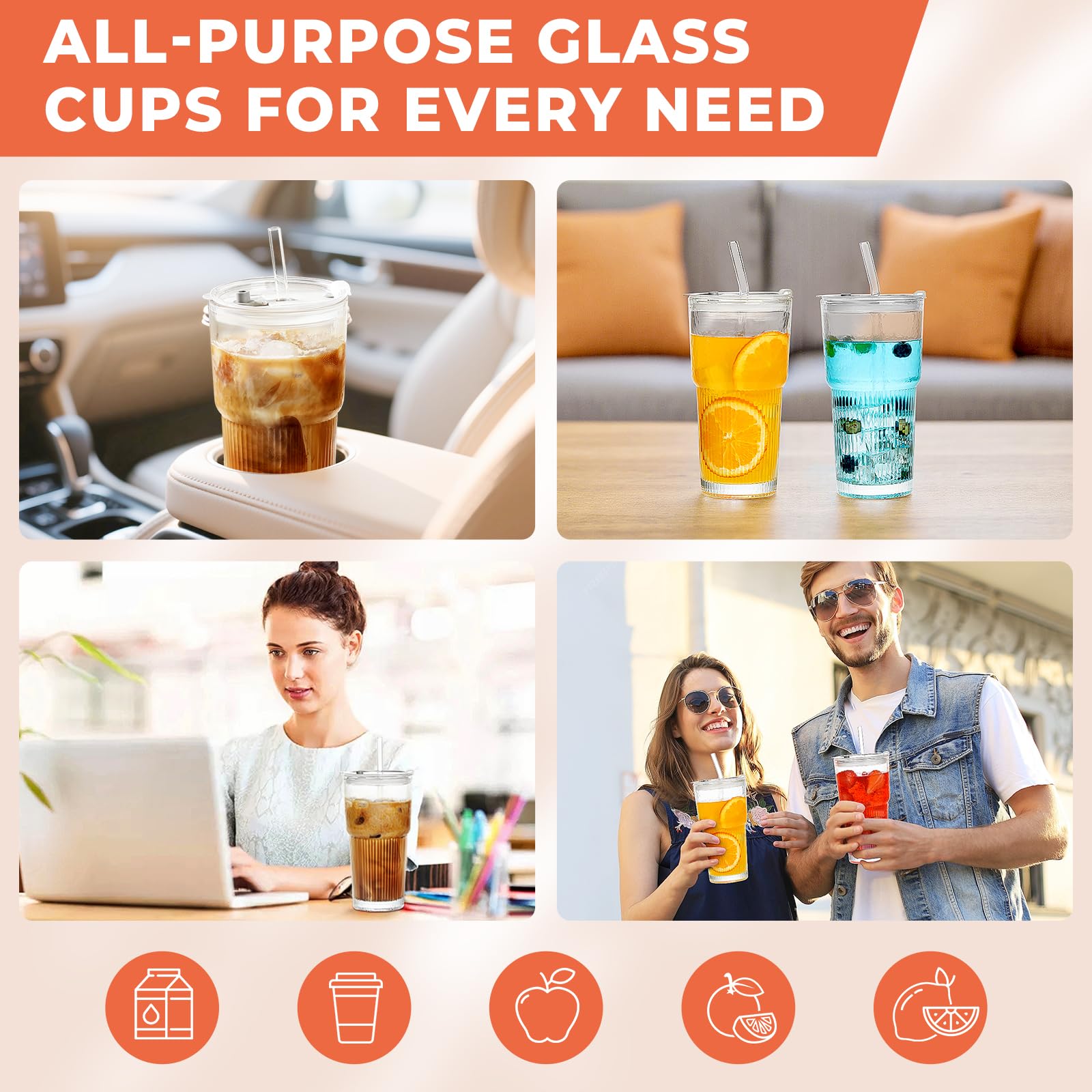 Vaso LYBHWBF incluye cepillo de limpieza para cuidado sencillo.