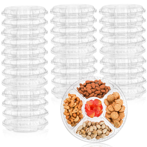 Lyellfe bandeja aperitivos con tapa de 9,5 pulgadas para porciones ordenadas