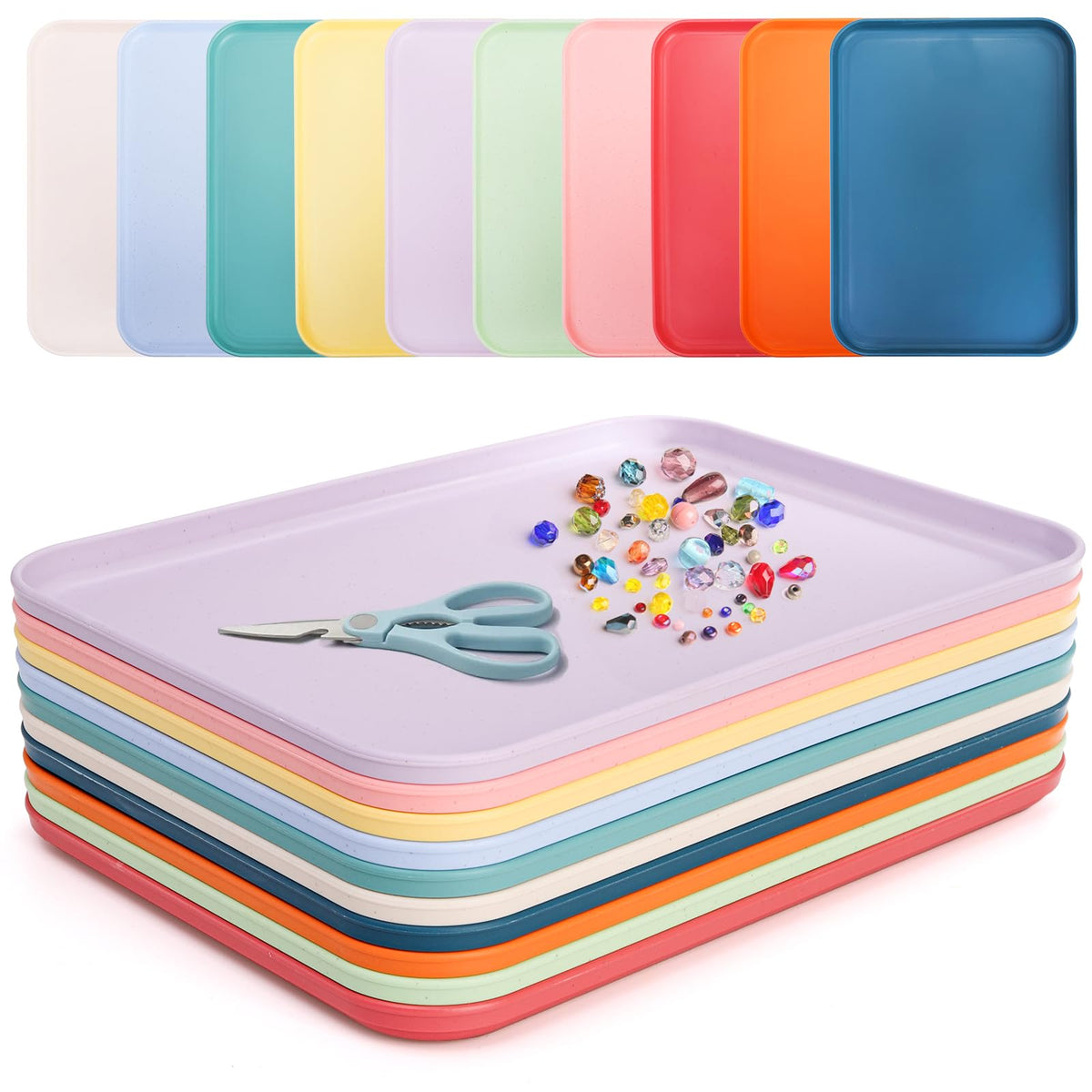 Lyellfe bandejas para arte, rectangulares 10-pack: ideales para manualidades y organización