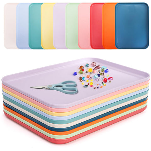 Lyellfe bandejas para arte, rectangulares 10-pack: ideales para manualidades y organización