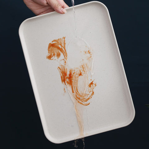 Bandeja Lyellfe de paja de trigo con superficie lisa para limpieza