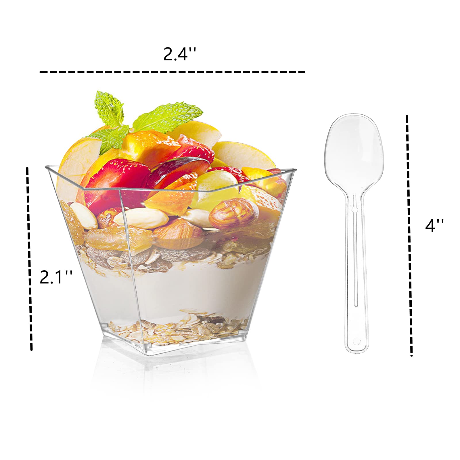 Lyellfe copa desechable con efecto vidrio para servicio en eventos.