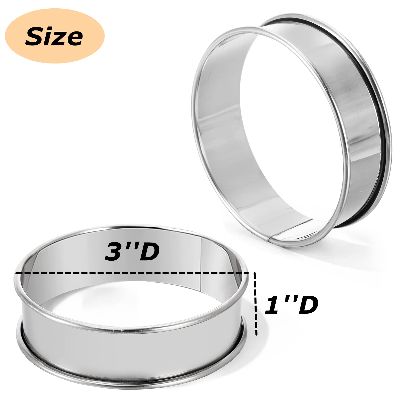 Lyellfe: moldes para hornear anillos para repostería en casa con recubrimiento antiadherente.
