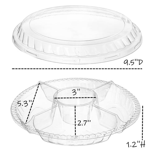 Lyellfe bandeja PET sin BPA, resistente para uso diario y refrigeración