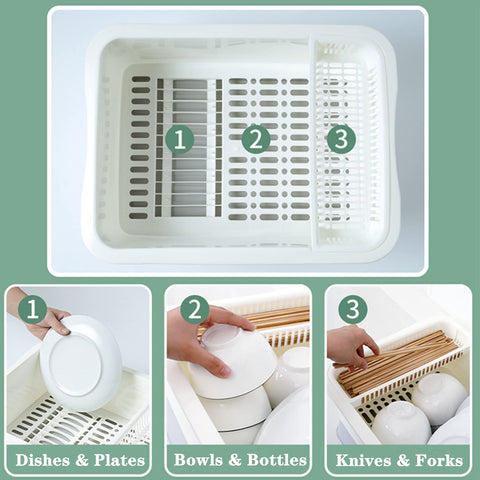 Lyellfe porta-utensilios y tazas, organiza cubiertos y vasos en un solo lugar.