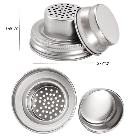 Lyellfe tapa de acero inoxidable 304 con junta de silicona para sellar condimentos