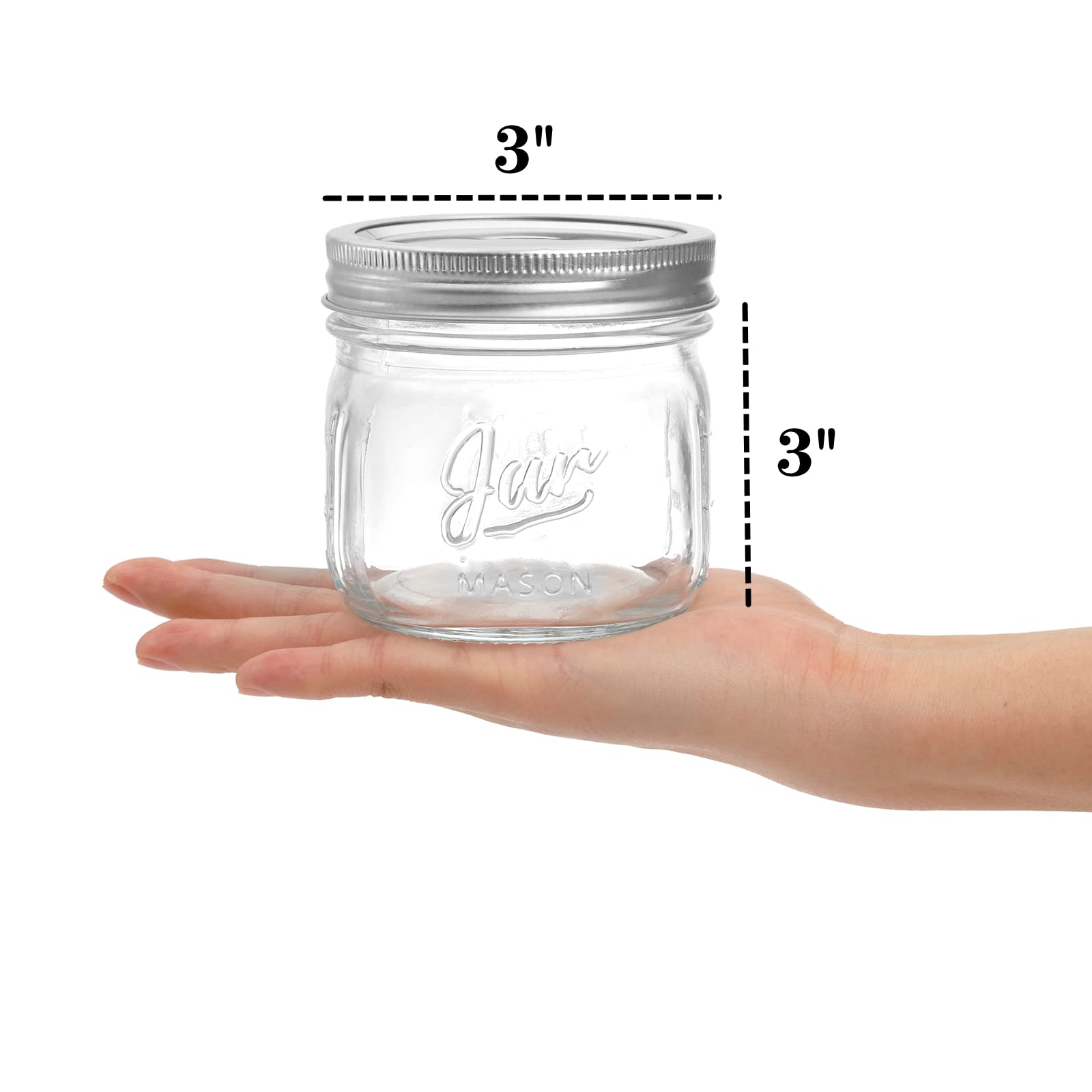 Lyellfe tapas herméticas frascos mason 12 oz, sello firme para almacenamiento seguro.