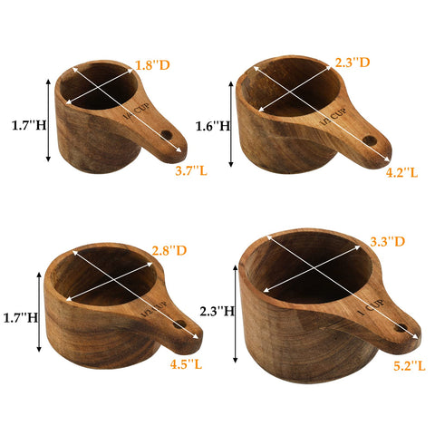 Lyellfe tazas medidoras con escala grabada para medir con precisión.
