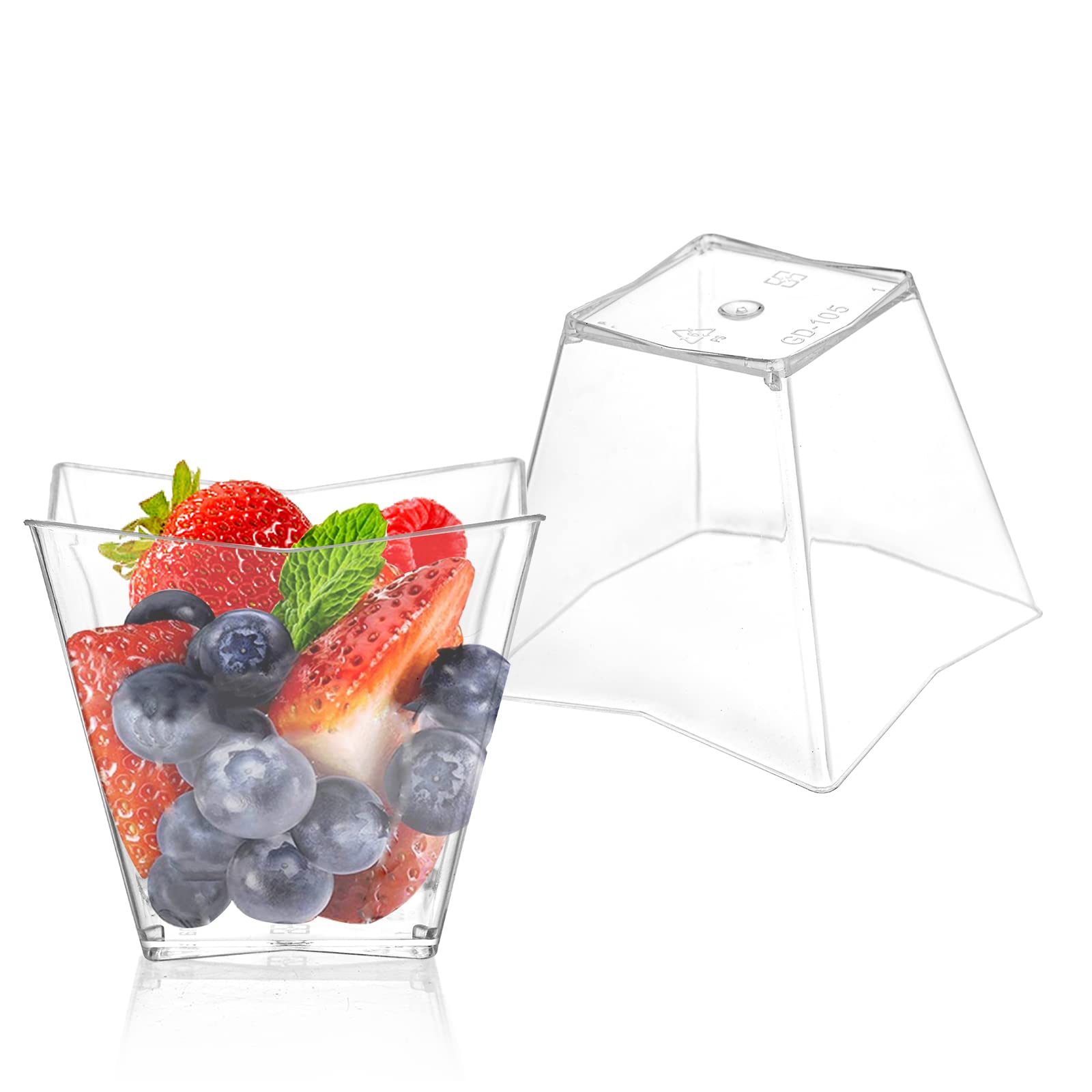 Lyellfe vaso parfait desechable 4 oz listo para porciones rápidas.