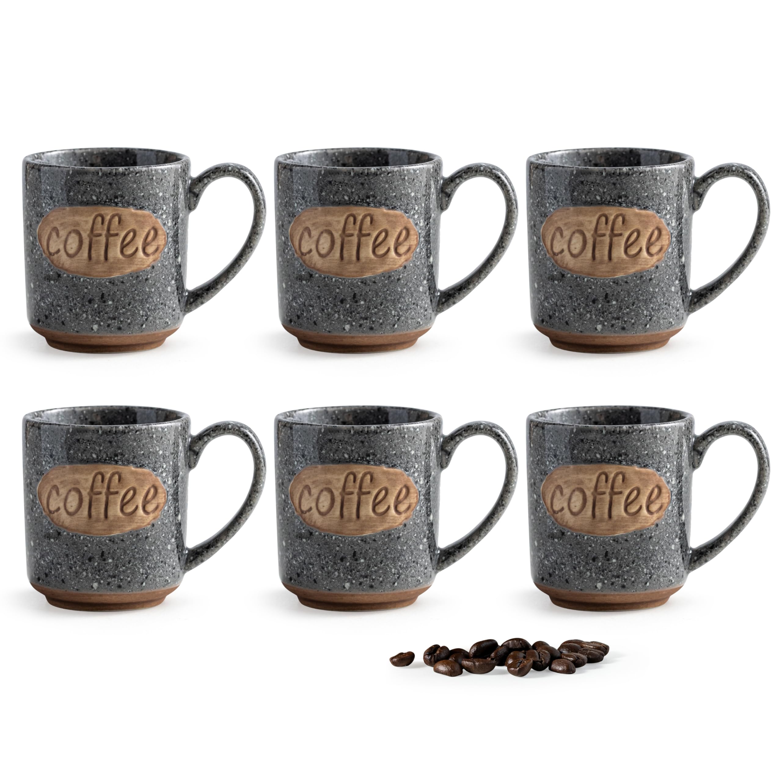 Conjunto LYEOBOH de tazas expreso grises para servir café en casa