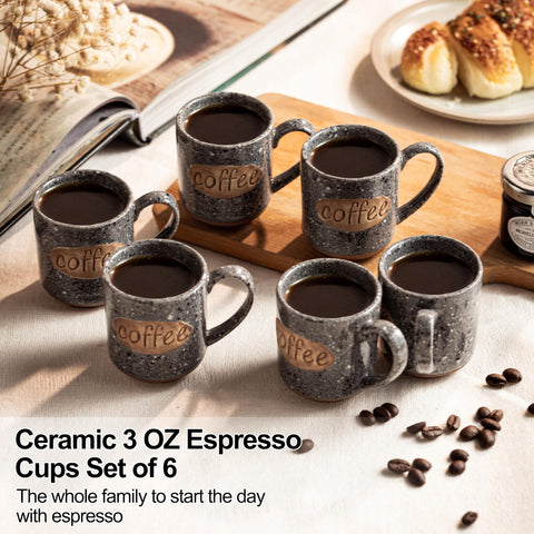 Taza LYEOBOH para té o expreso, color gris neutro