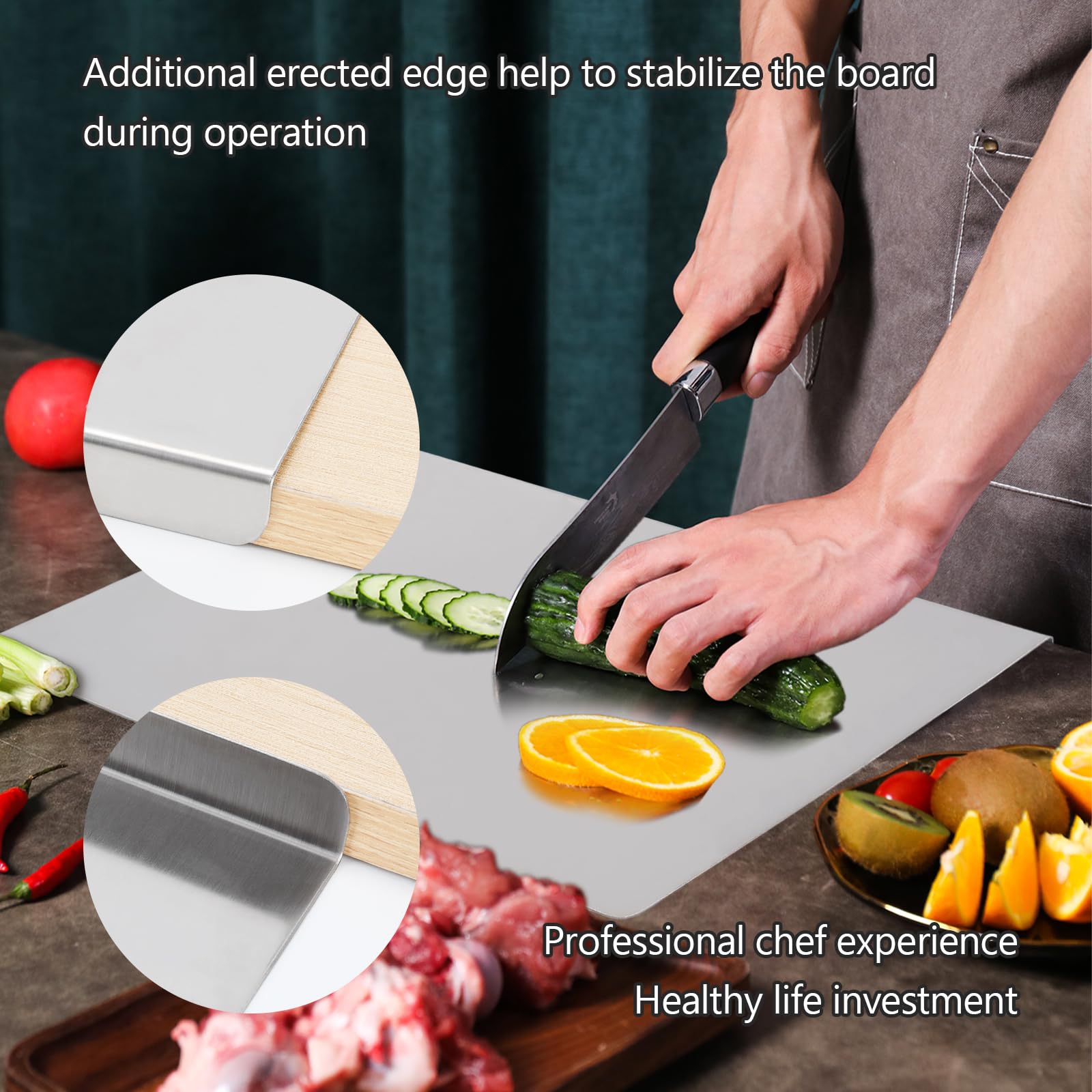 Tabla LYHLYA para uso profesional en cocinas y catering, superficie amplia.