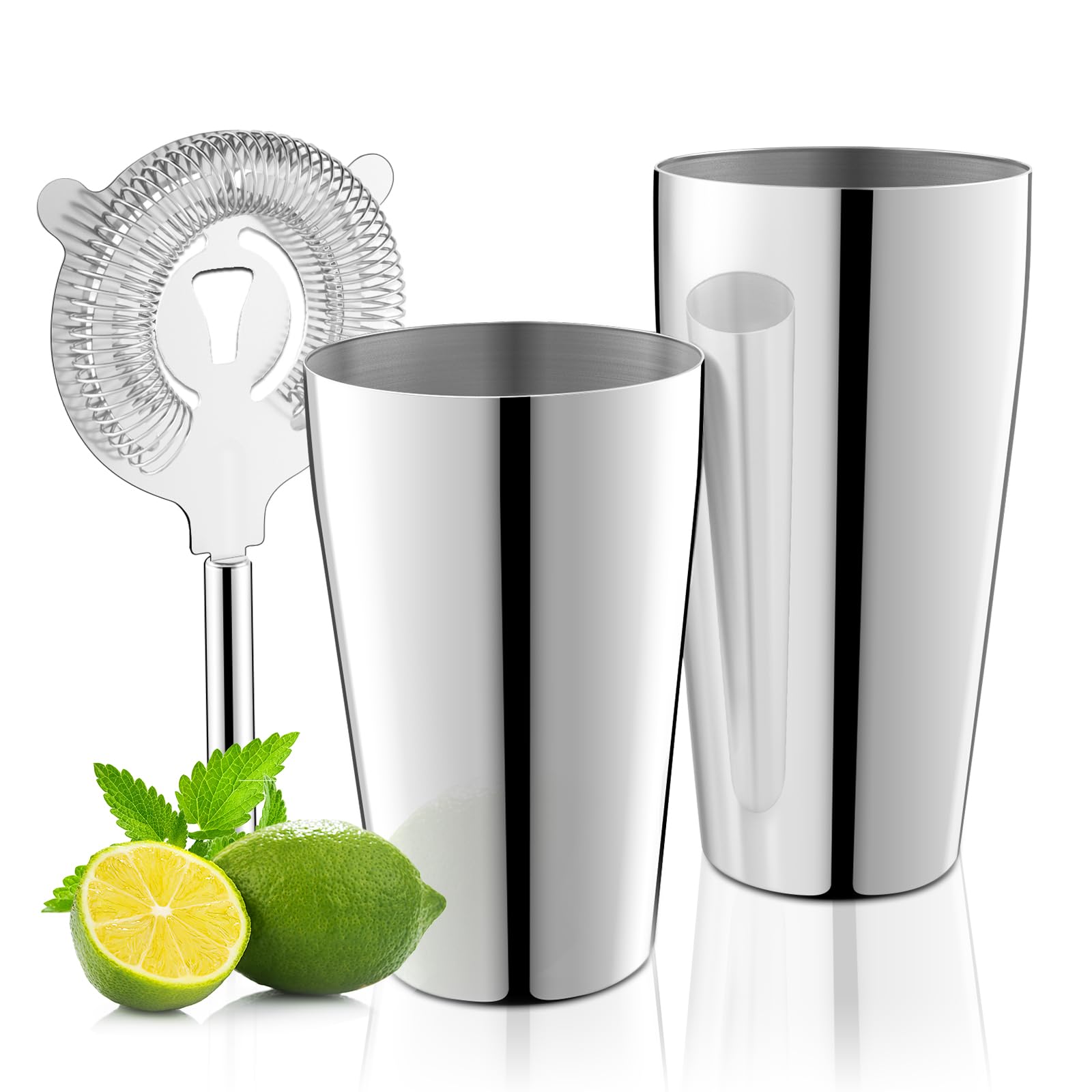 LyhoCink coctelera acero inoxidable 18 onzas para mezclar cócteles en casa.