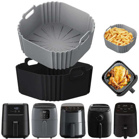 LYHOLKEER forro de silicona para freidora de aire CHEFMAN 2 Qt, reutilizable y antiadherente.