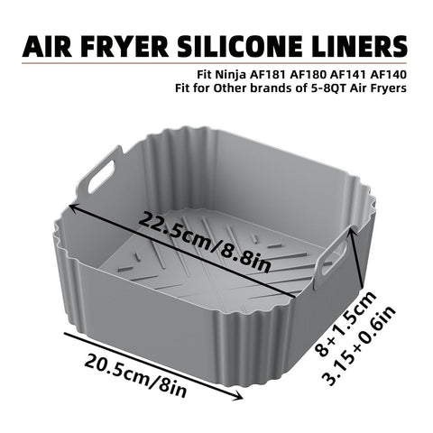  LYHOLKEER forro silicona 8,8 pulgadas, bordes altos para contener grasas