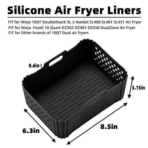 LYHOLKEER Liner para doble freidora: compatibilidad amplia y práctica.