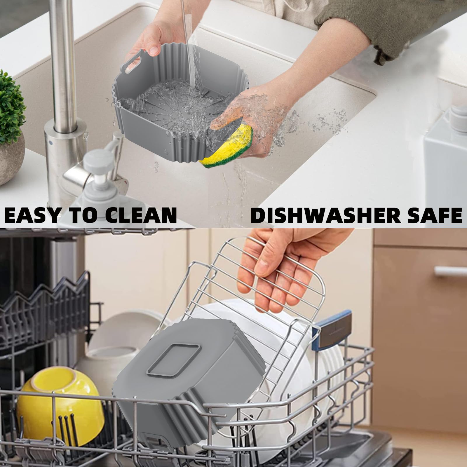 LYHOLKEER liner de silicona para freidora de aire 2qt, compatible con Cuisinart y otros.