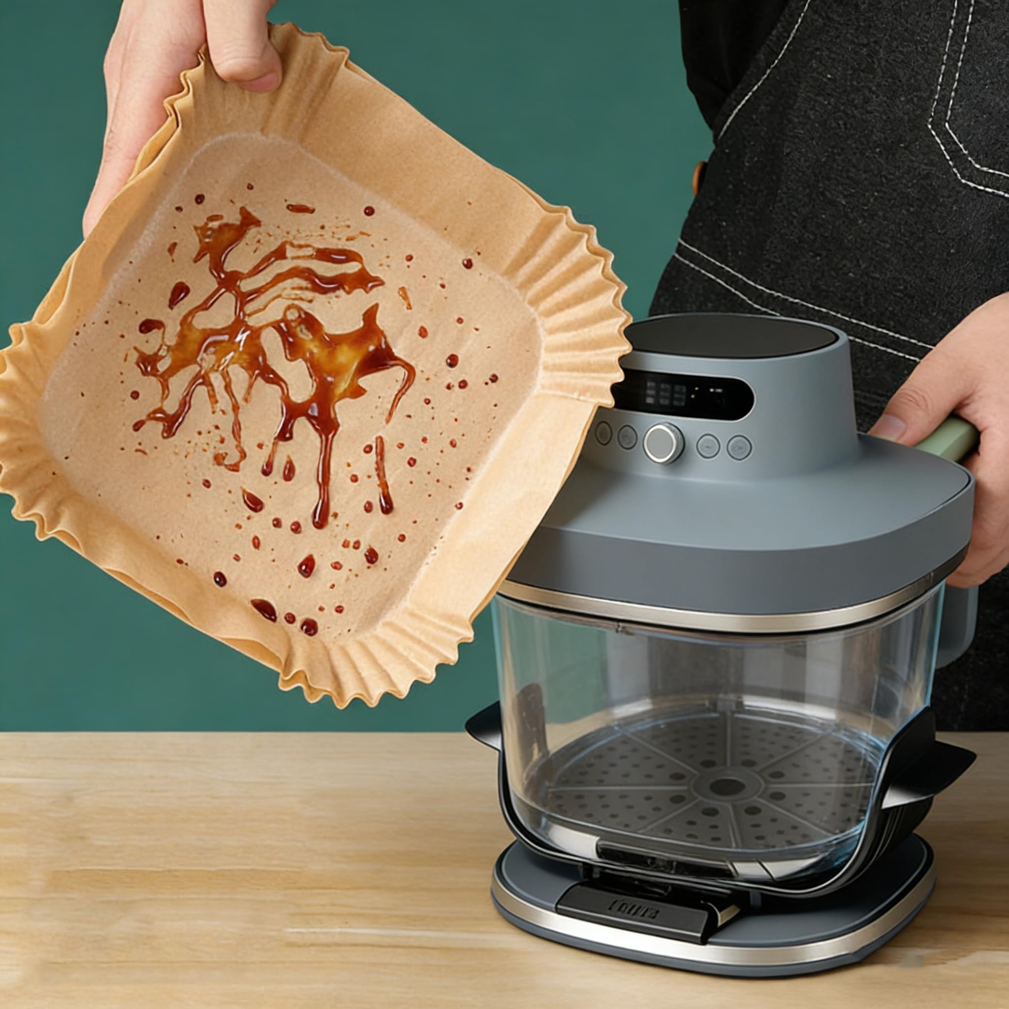 LYHOLKEER papel desechable para COSORI air fryer, mantiene limpio el interior
