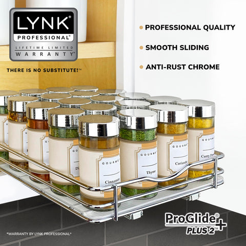 LYNK PROFESSIONAL cajón deslizante para especias en acero cromo