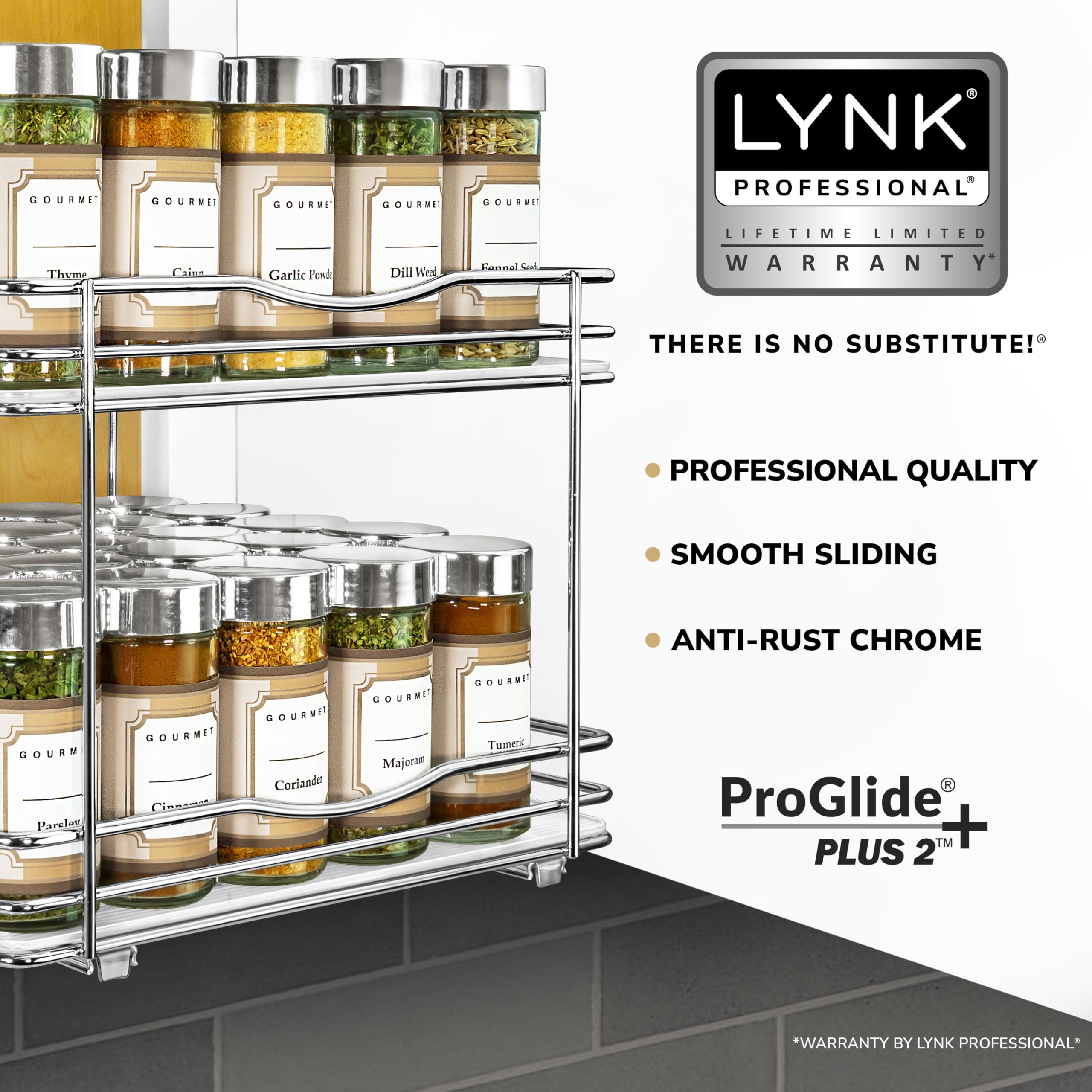 Lynk Professional Doble Estante Deslizante, organización eficiente en cocina