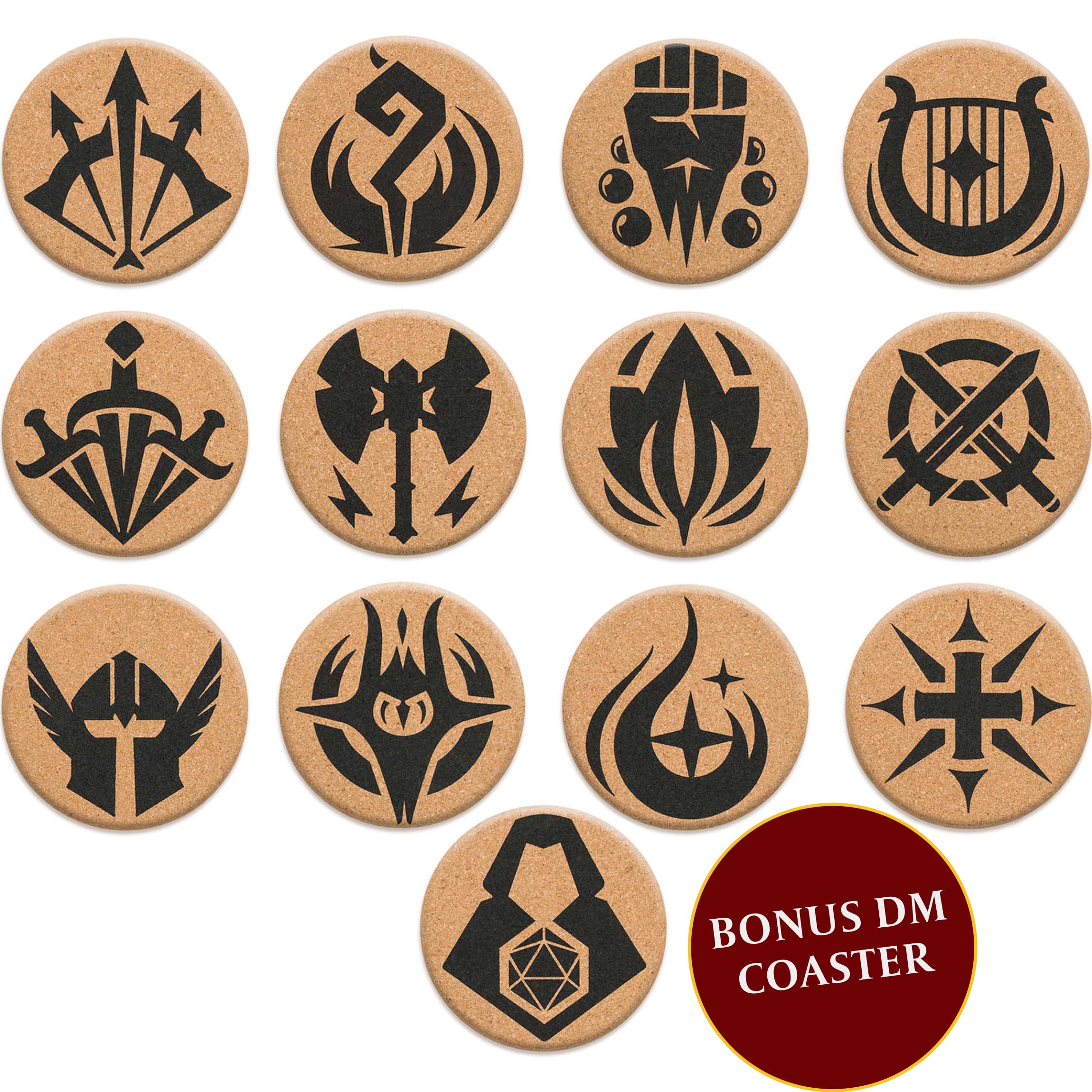 Lynx posavasos D&D de corcho, conjunto de 12, para proteger superficies.