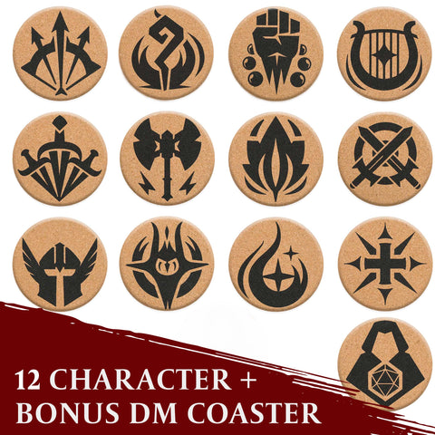 Lynx posavasos D&D con icono DM, para marcar la zona del narrador.