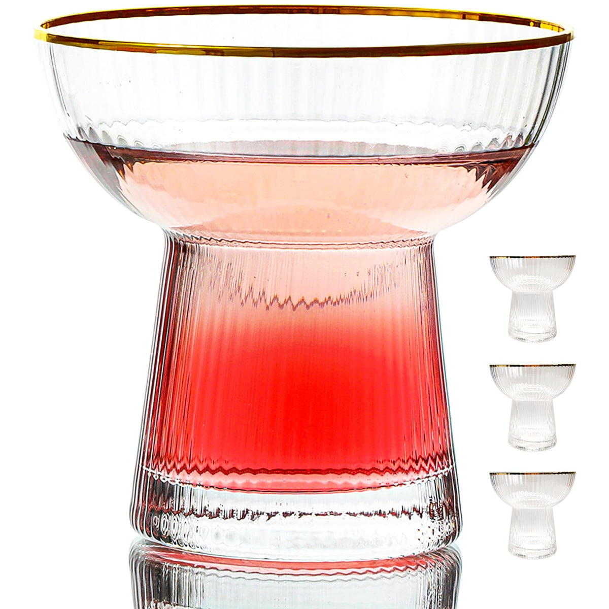 Lysenn copas margarita sin tallo con rayas verticales para agarre comodo.