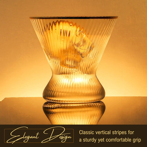 Copas Lysenn martini con borde dorado, realzan colores y elegancia