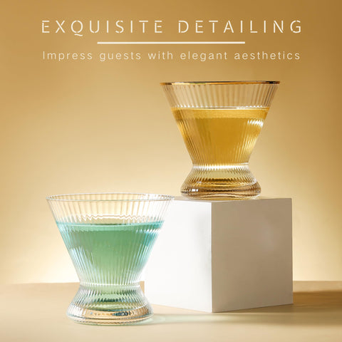 Copas Lysenn martini con diseño de rayas verticales, agarre cómodo y duradero
